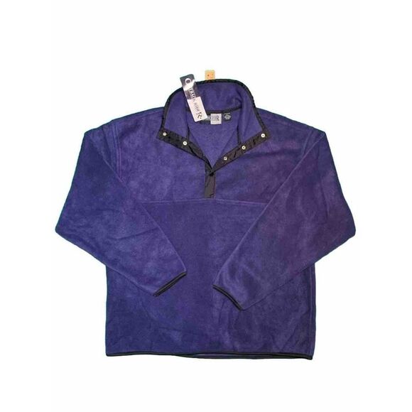 NWT Outback Rider Henley Outer Shell synth Fleece MEN'S LARGE Navy New w/Tags - Picture 1 of 6